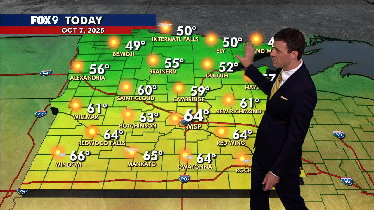 MN weather: Pleasant sunshine on Tuesday