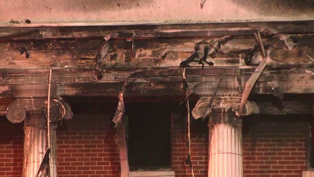 Church service goes on after devastating fire