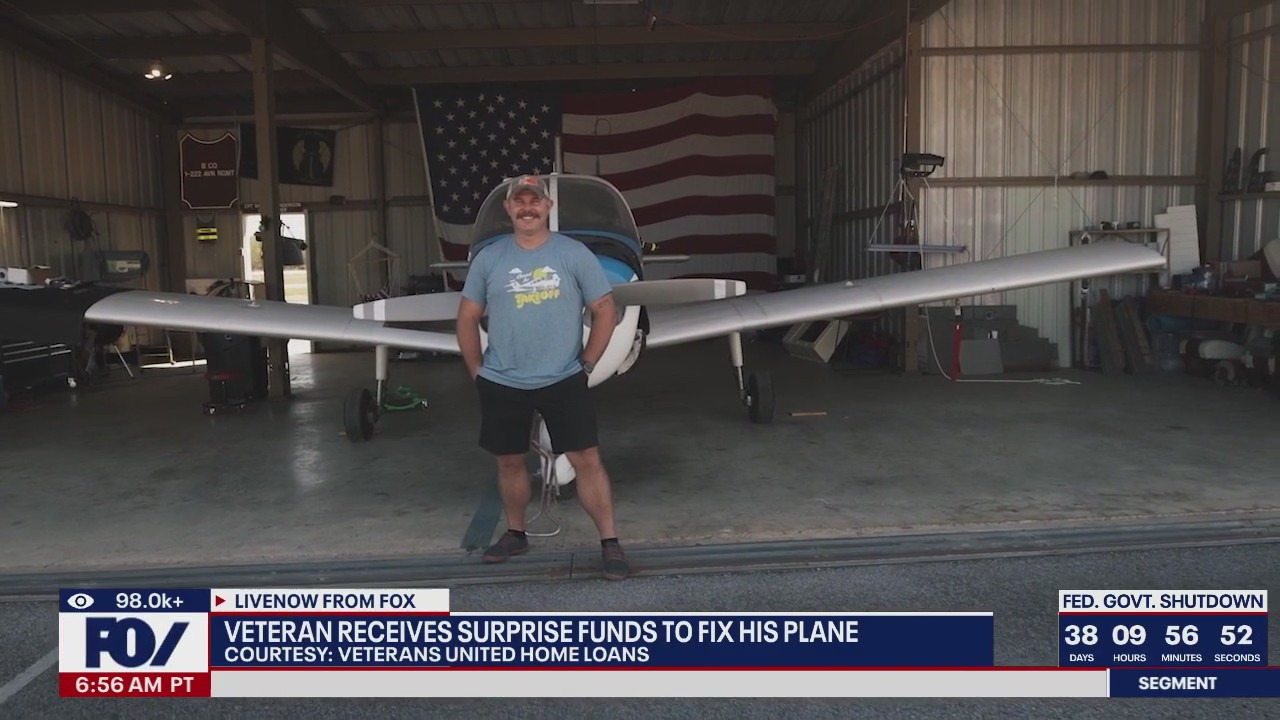 Veteran receives surprise funds to fix airplane