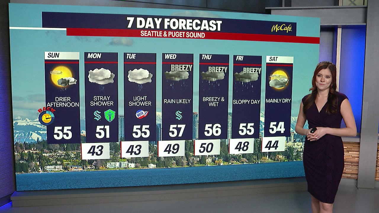 Seattle weather: drier day before the rain returns