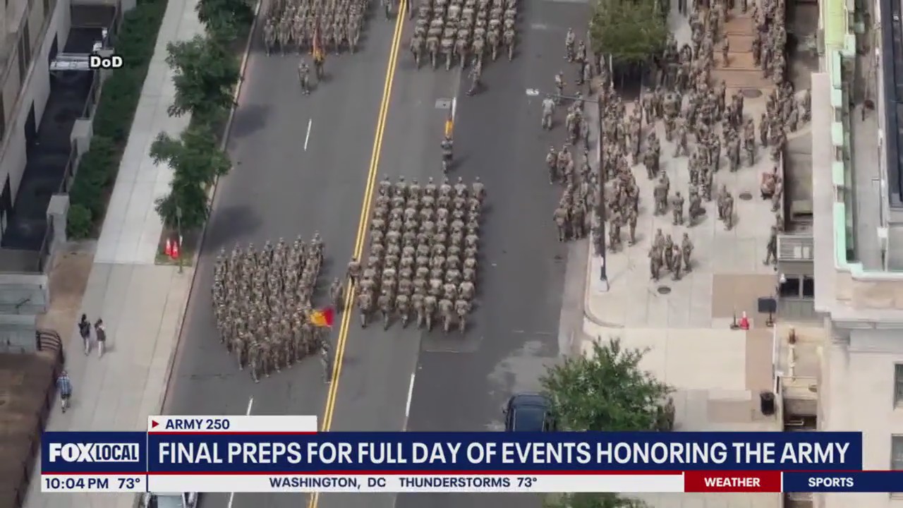 Final preparations underway for Army 250 parade
