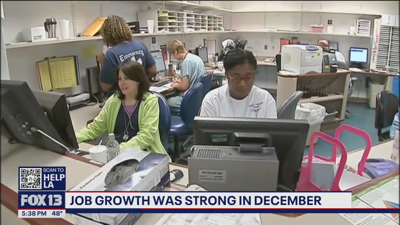 Job growth was strong in December