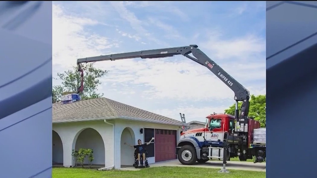 Local support transform's Florida couple's roof