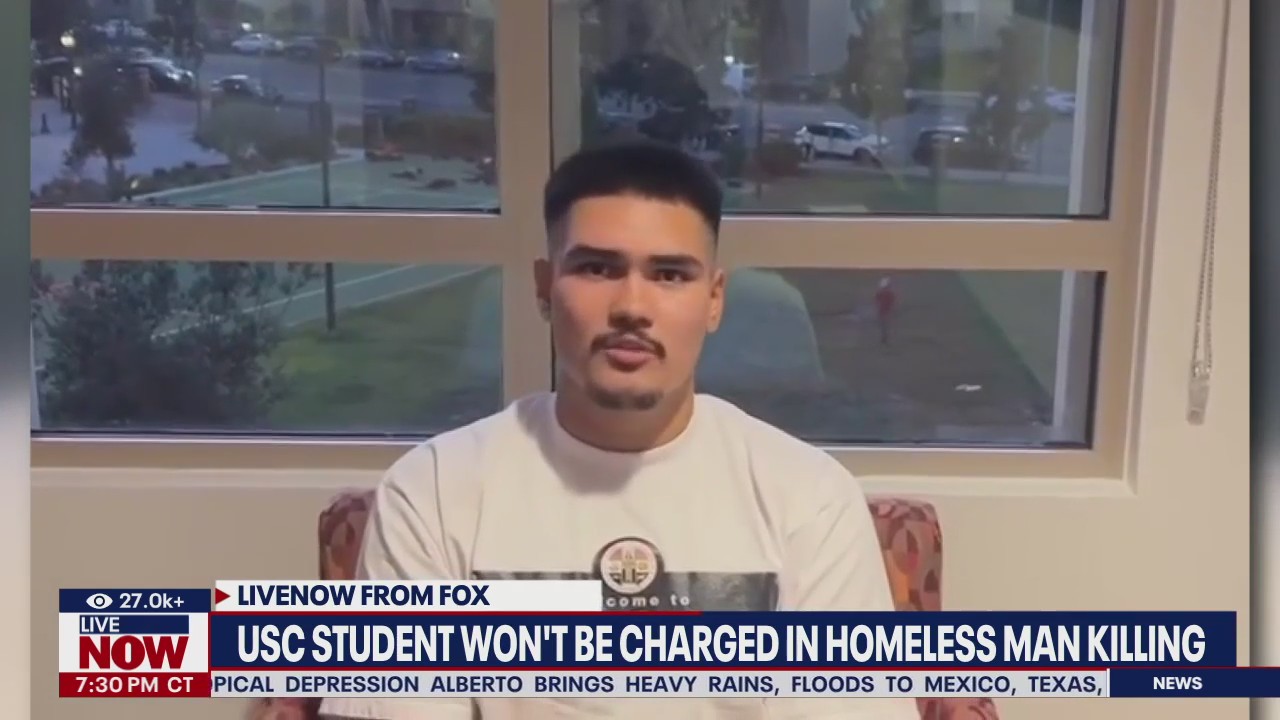 No charges against student in homeless man's killing