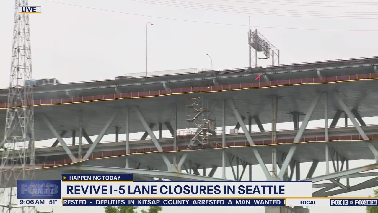 Revive I-5 lane closures in Seattle this weekend