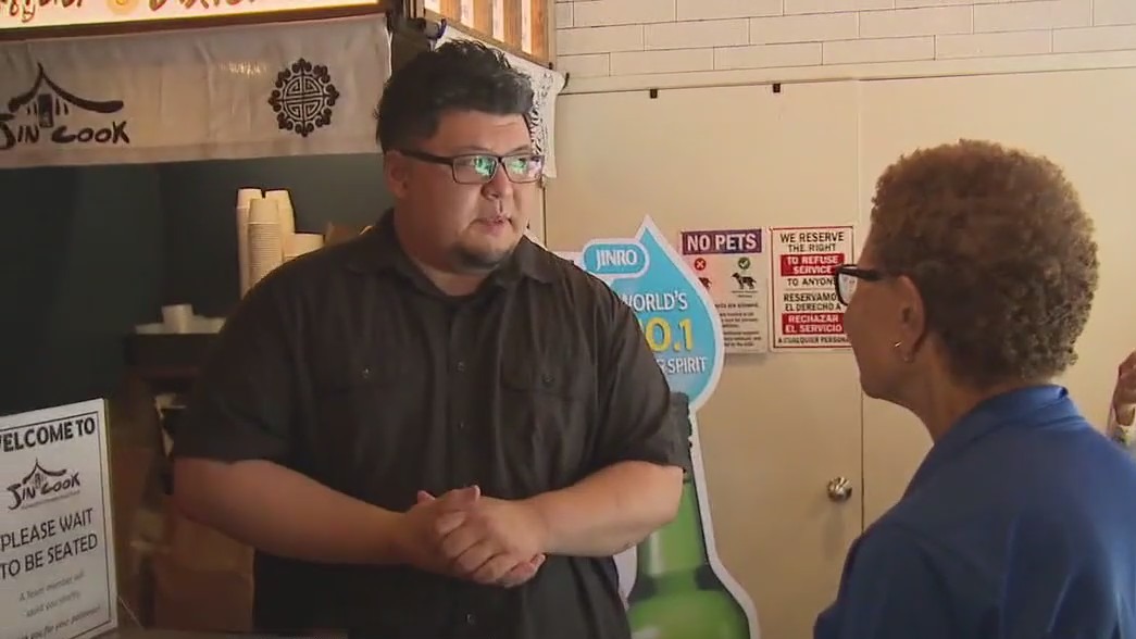 Bass visits small businesses impacted by protests