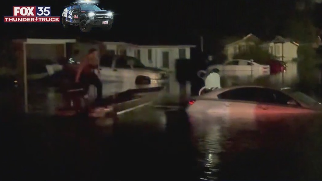 Heavy rain causes flooding in Titusville neighborhood