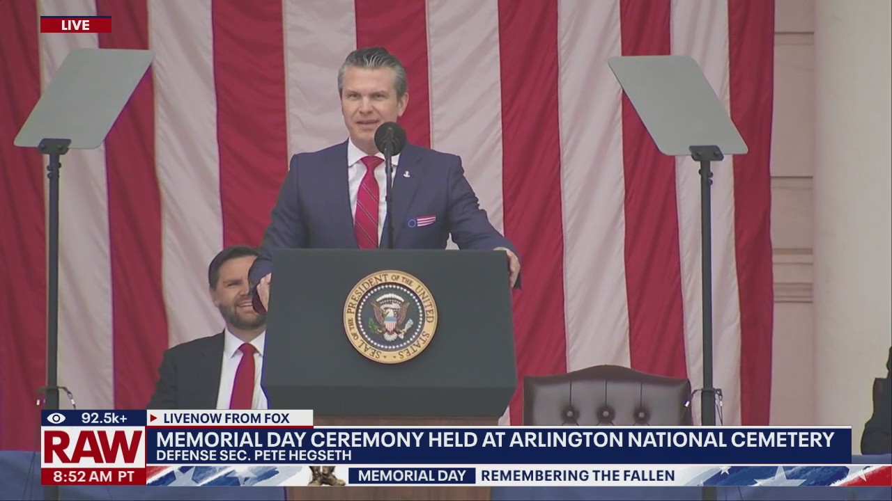 Hegseth speaks at Arlington National Cemetery