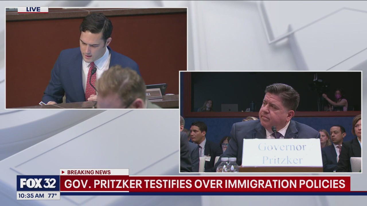 Pritzker shares heated exchange: ‘So you're admitting that this is just a political circus?’
