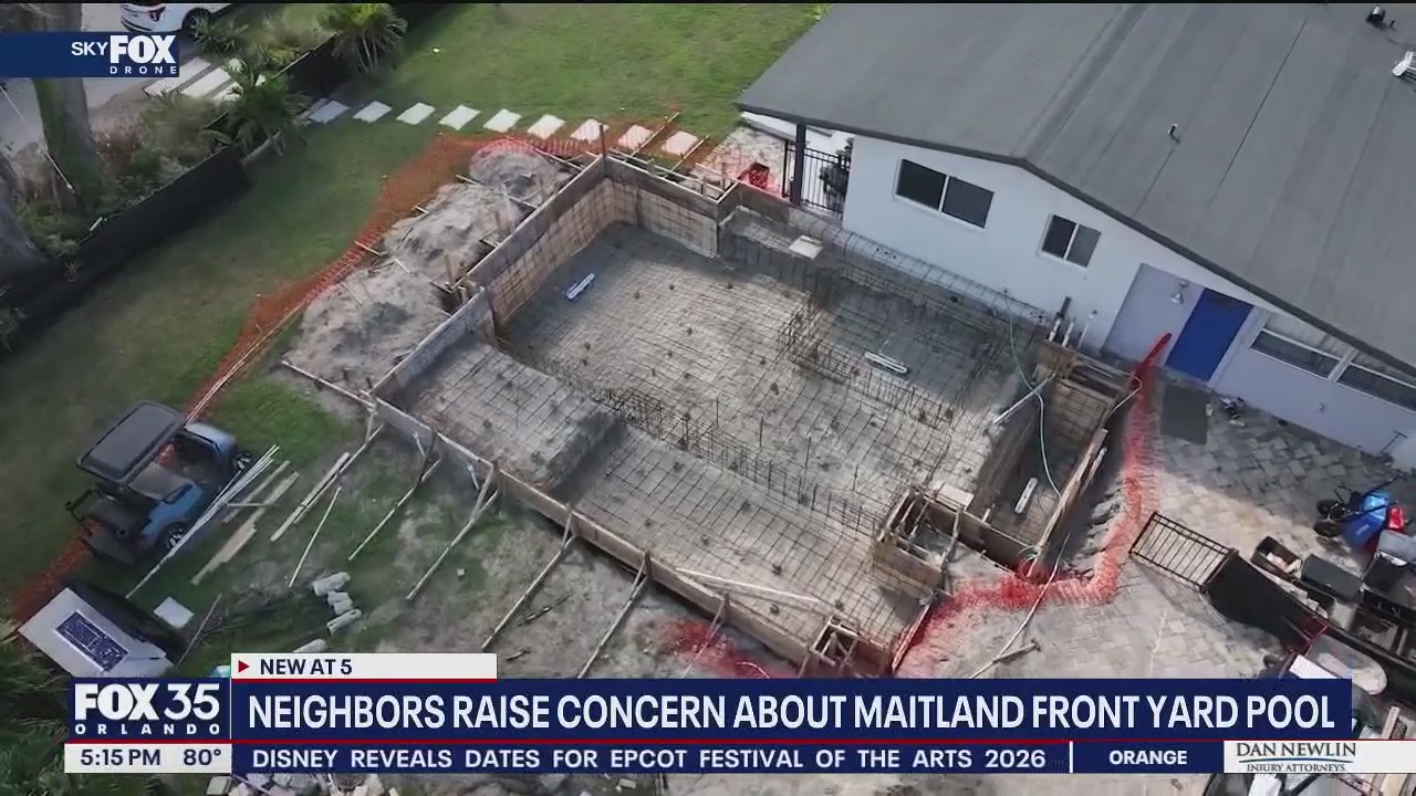 Neighbors raise concerns about Maitland front yard pool