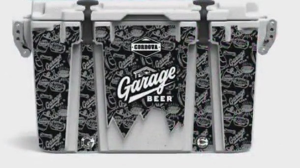 Kelce brothers Garage Beer cooler drop in Austin