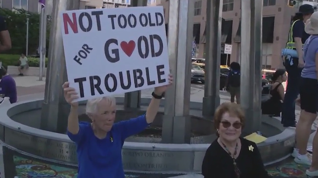 ‘Good Trouble’ protests honor John Lewis, rally against Trump