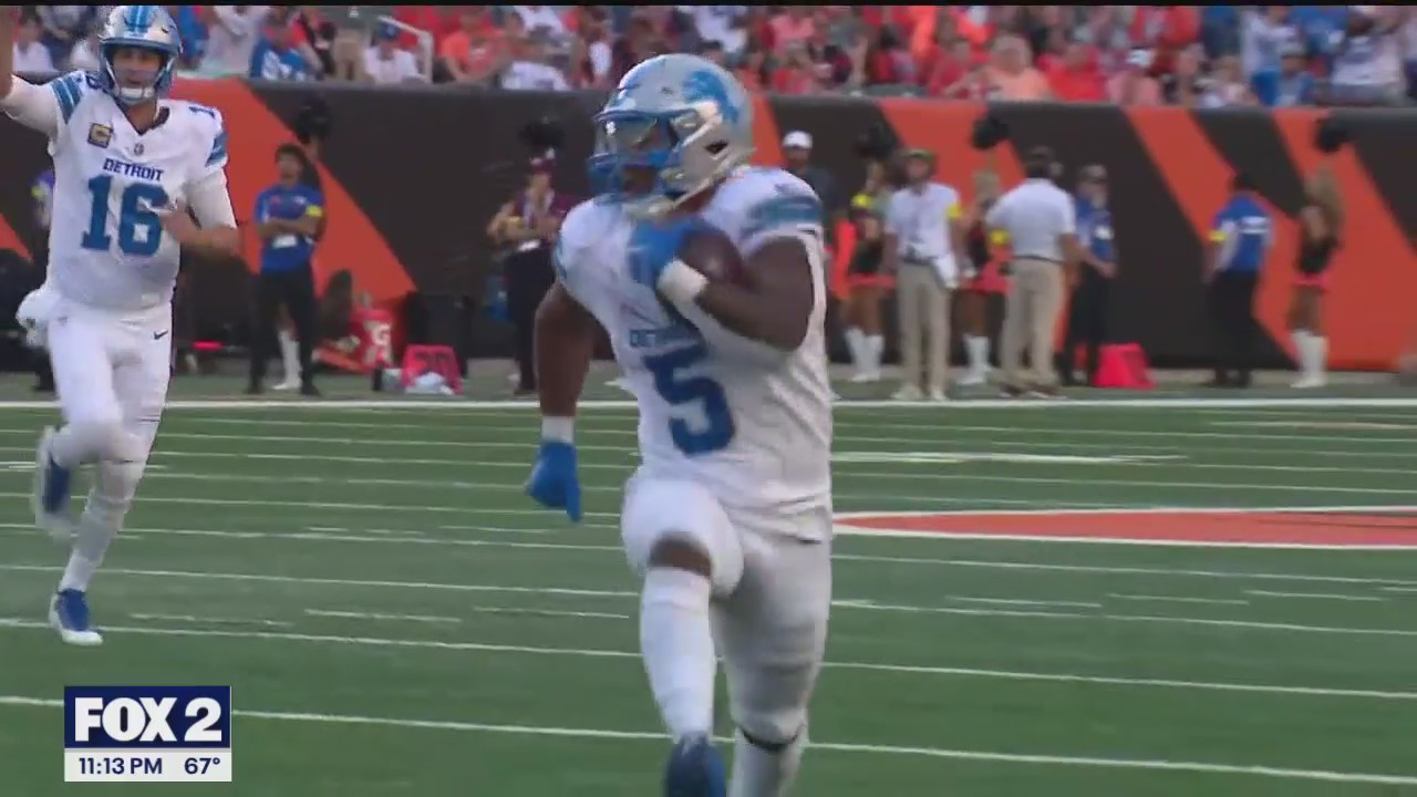 David Montgomery shines in return to Cincinnati as Lions topple Bengals