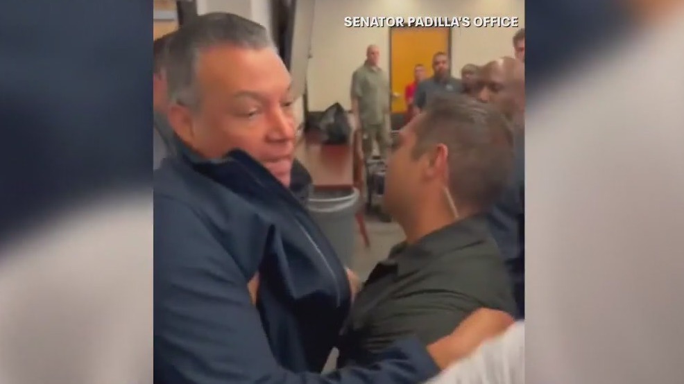 Alex Padilla dragged out of DHS briefing