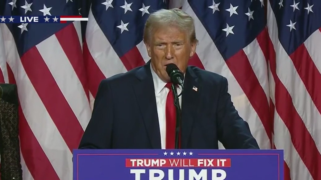 Trump speaks as he closes in on election victory