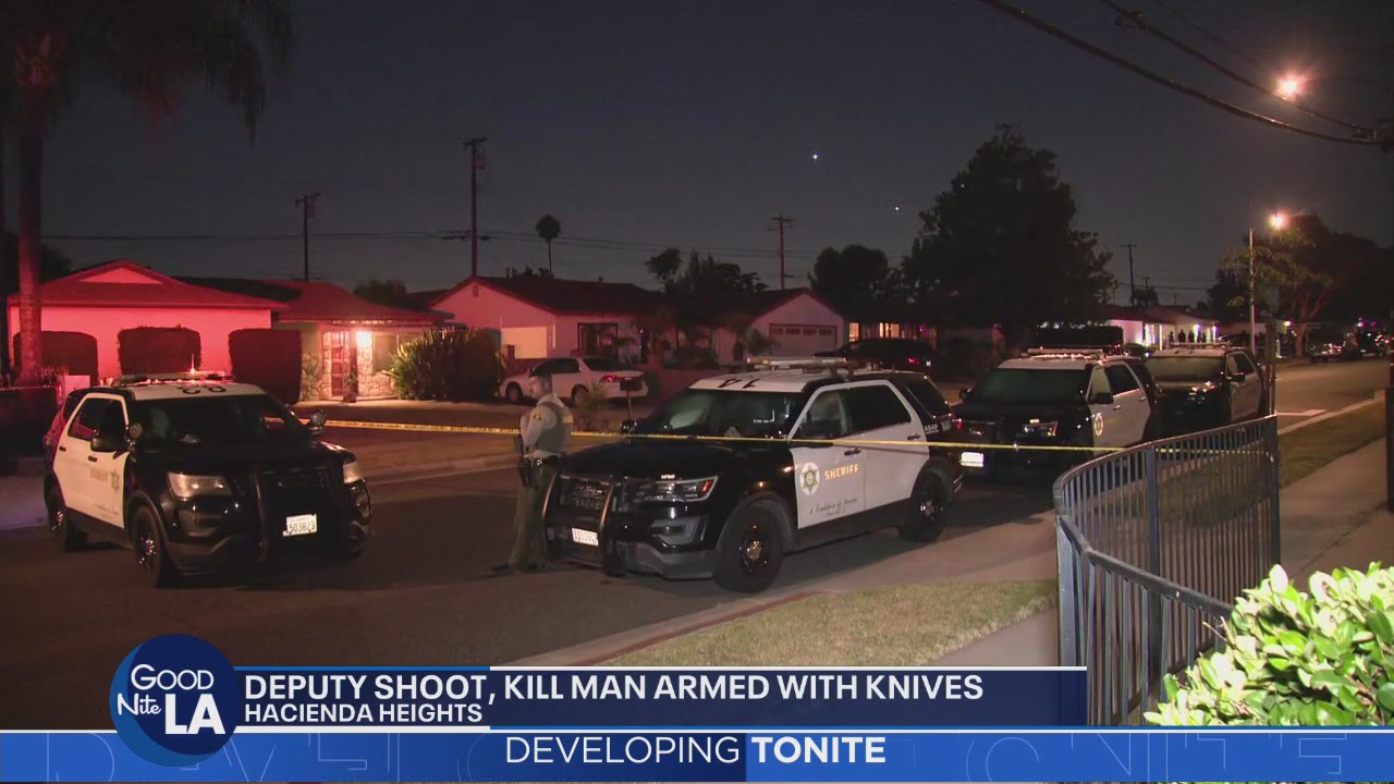 Man allegedly armed with 2 large knives shot | FOX 11 Los Angeles
