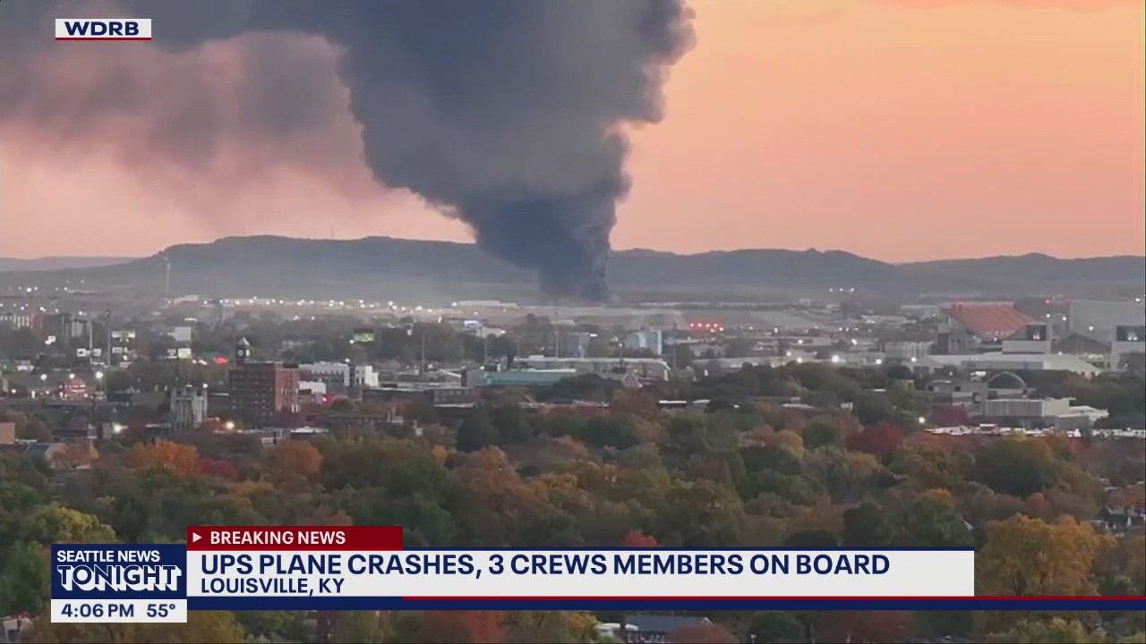 UPS plane crashes near Louisville, KY airport with 3 members on board