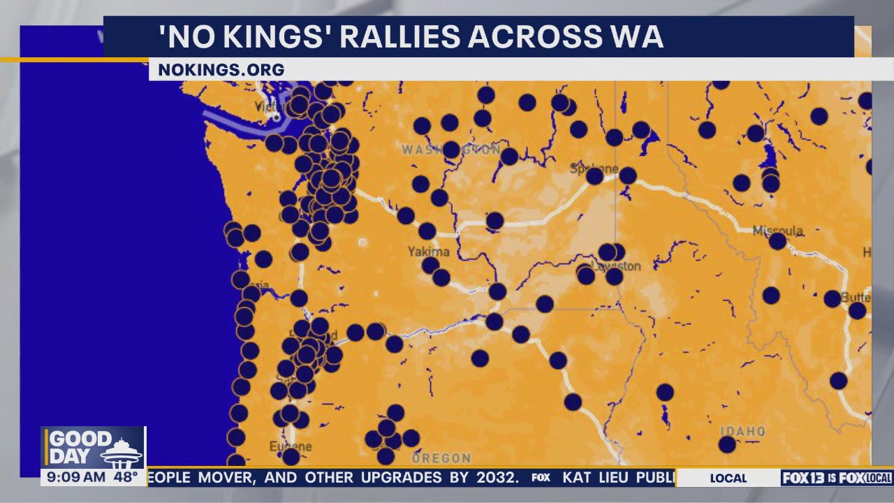 'No Kings' protests, rallies scheduled across WA on Saturday