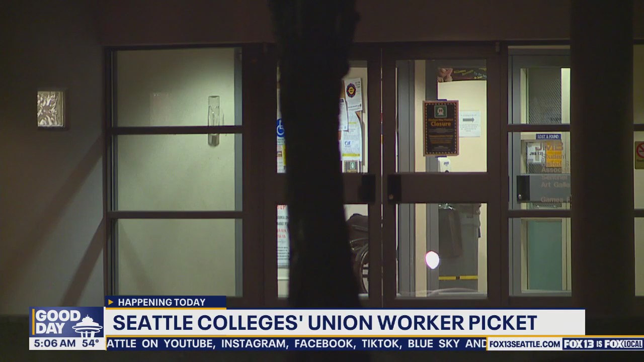 Seattle colleges' union worker picket