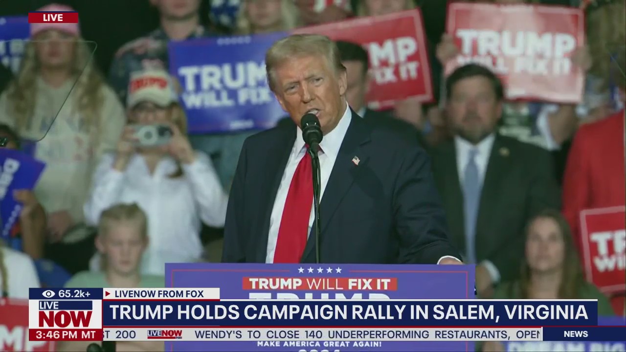 Trump holds rally in Salem, Virginia