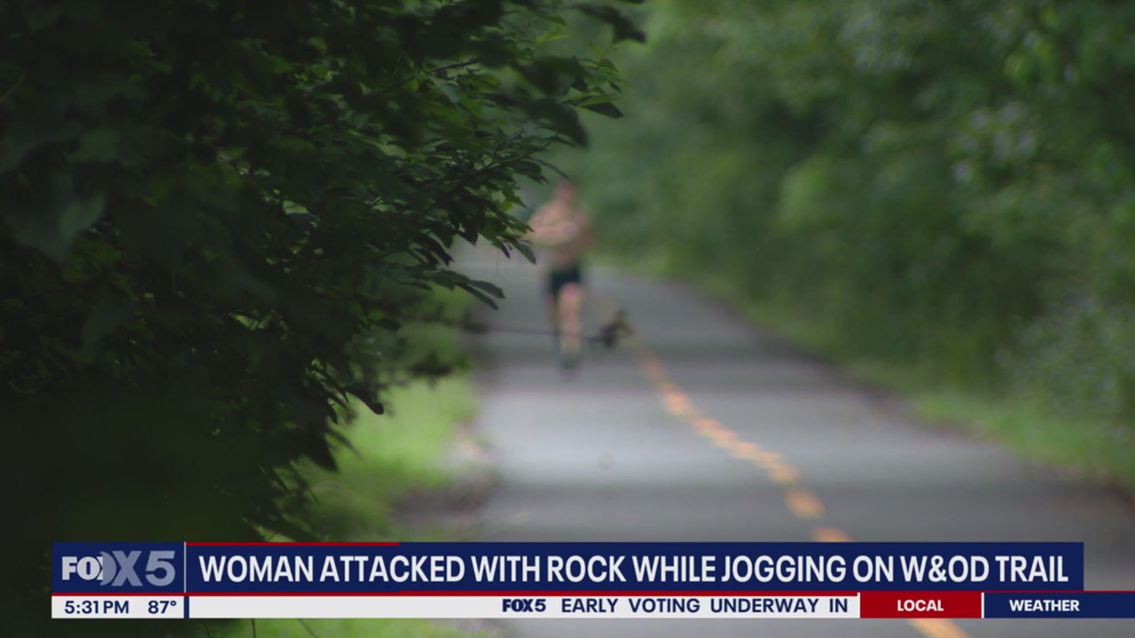 Woman attacked with rock while jogging on Leesburg trail