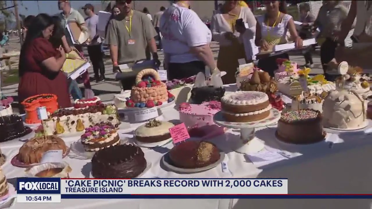 'Cake Picnic' takes over Treasure Island with record 2,000 cakes