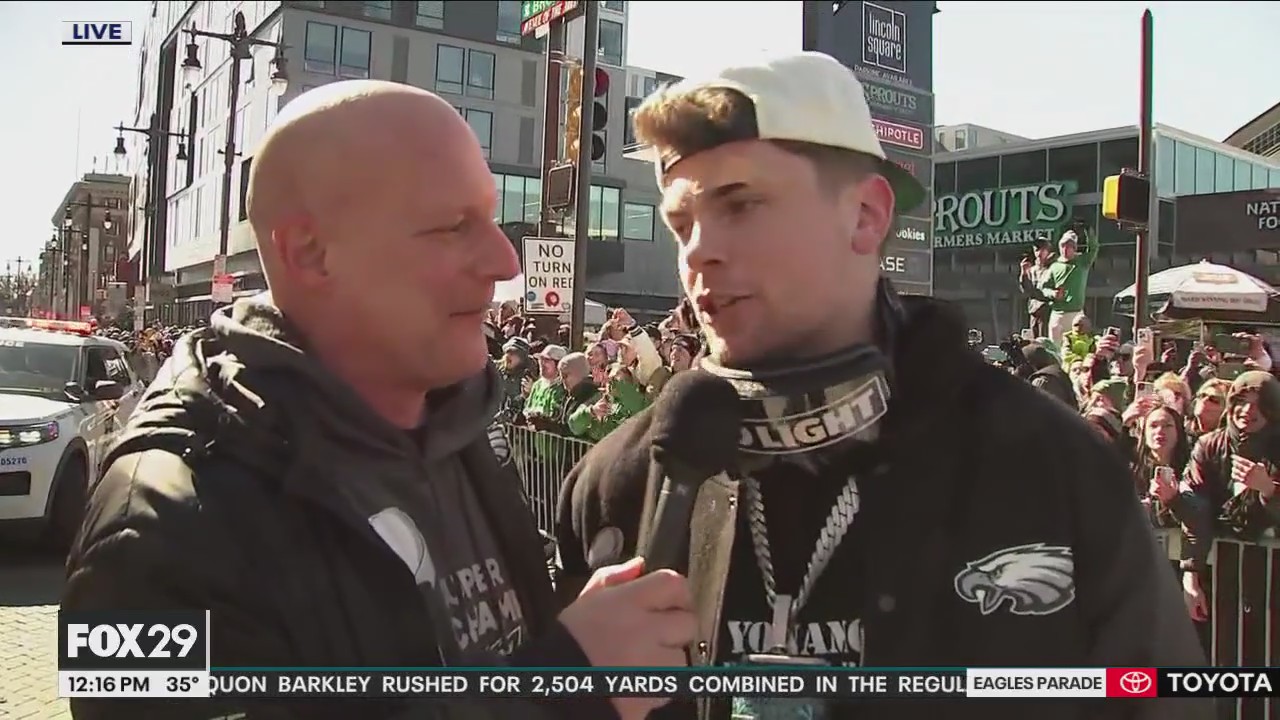 Cooper DeJean 'having a blast' at Eagles Super Bowl parade