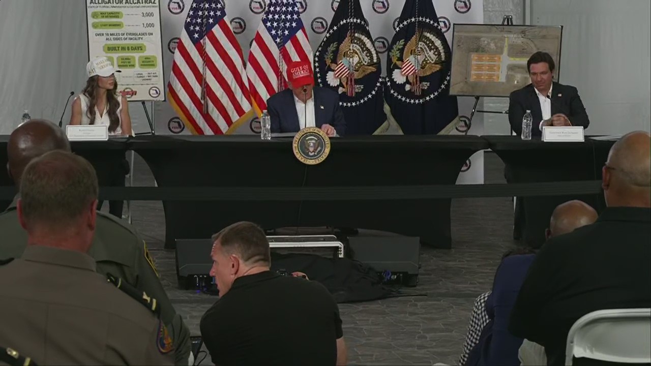 Trump speaks at ‘Alligator Alcatraz’ in Florida Everglades