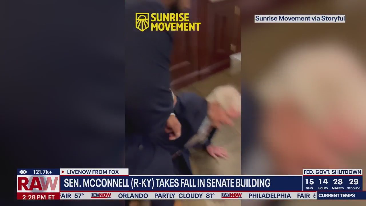 Sen. Mitch McConnell falls in Senate building