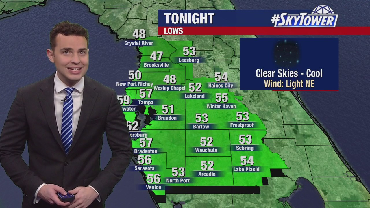 Tampa weather | Clear skies and cool on Saturday