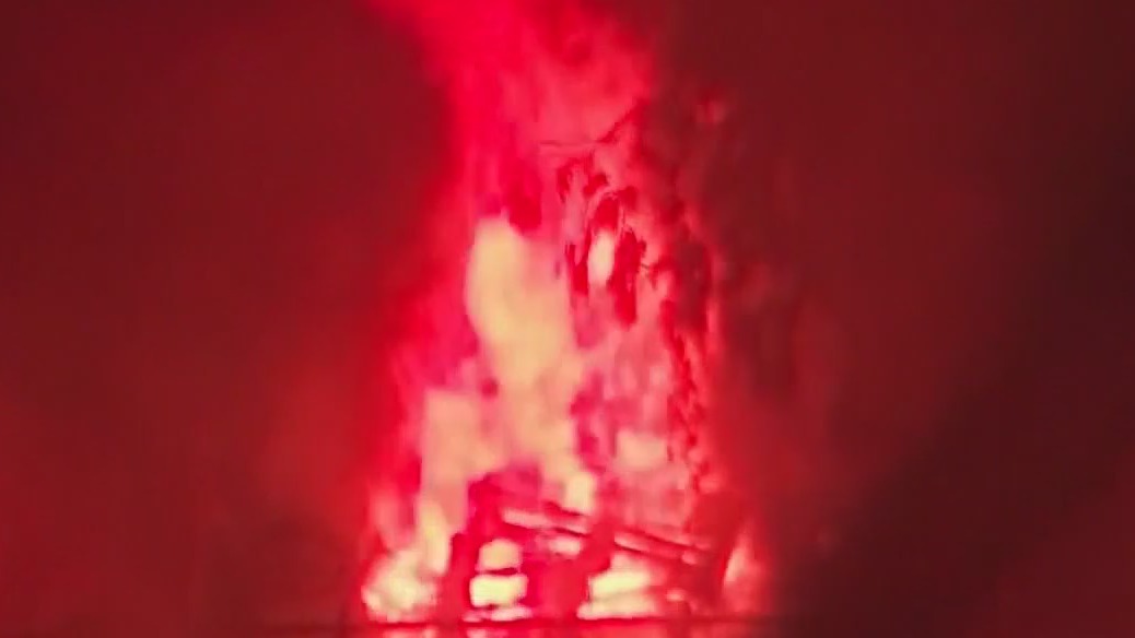 Intense pallet fire outside Atlanta business