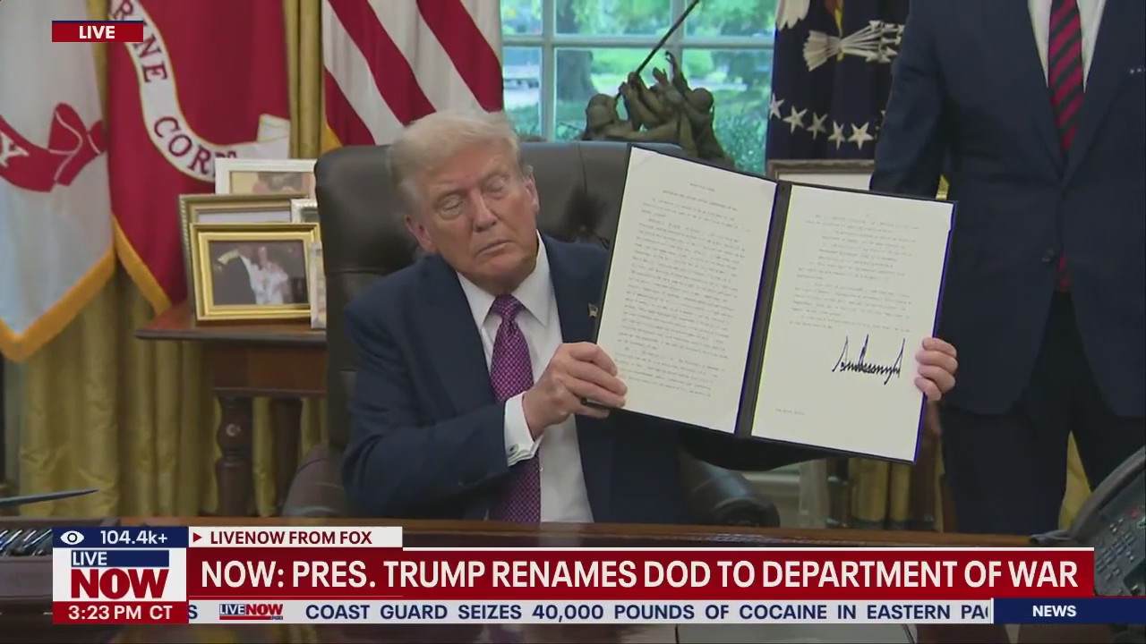 Department of War: Trump renames Department of Defense
