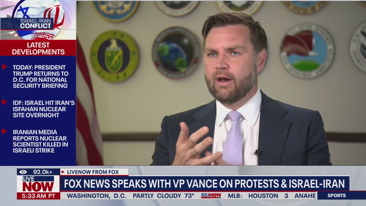 JD Vance on ICE protests & Israel-Iran