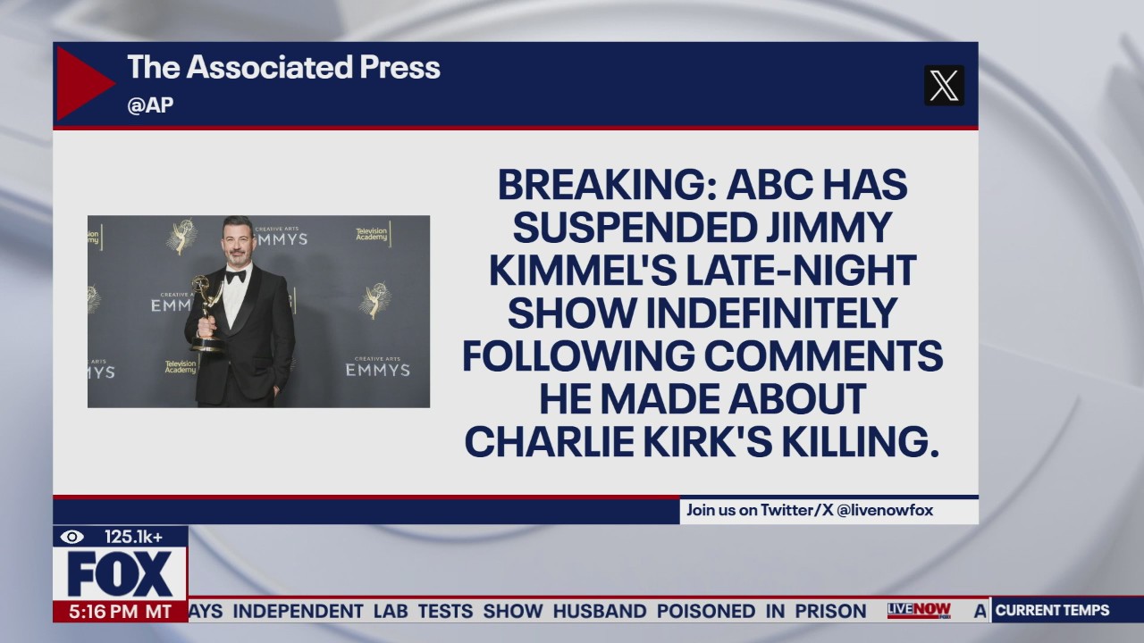 Jimmy Kimmel's show pulled 'indefinitely' over Charlie Kirk comments