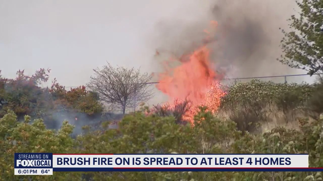 Brush fire near Beacon Hill, WA spreads to at least 4 homes