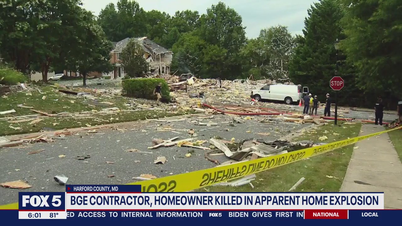 BGE contractor, 73-year-old homeowner killed after house explodes in Maryland neighborhood