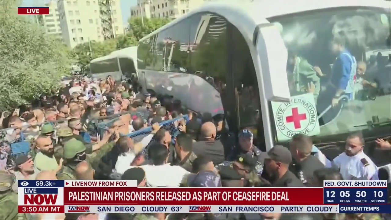 Palestinian prisoners released as part of Gaza deal