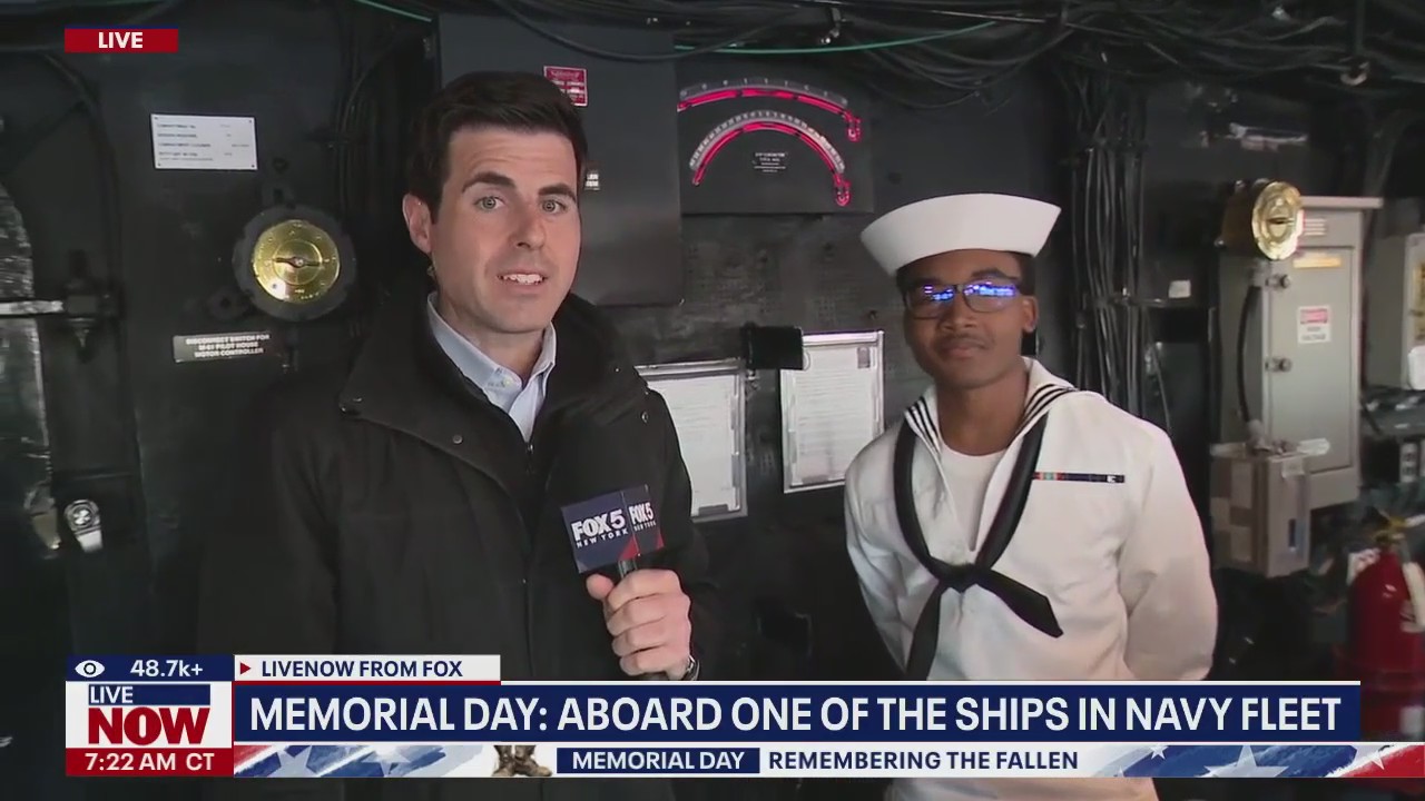 Memorial Day: FOX 5 aboard a Navy ship