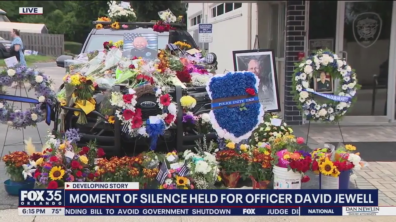 Vigil held for Edgewater Police Ofifcer David Jewell