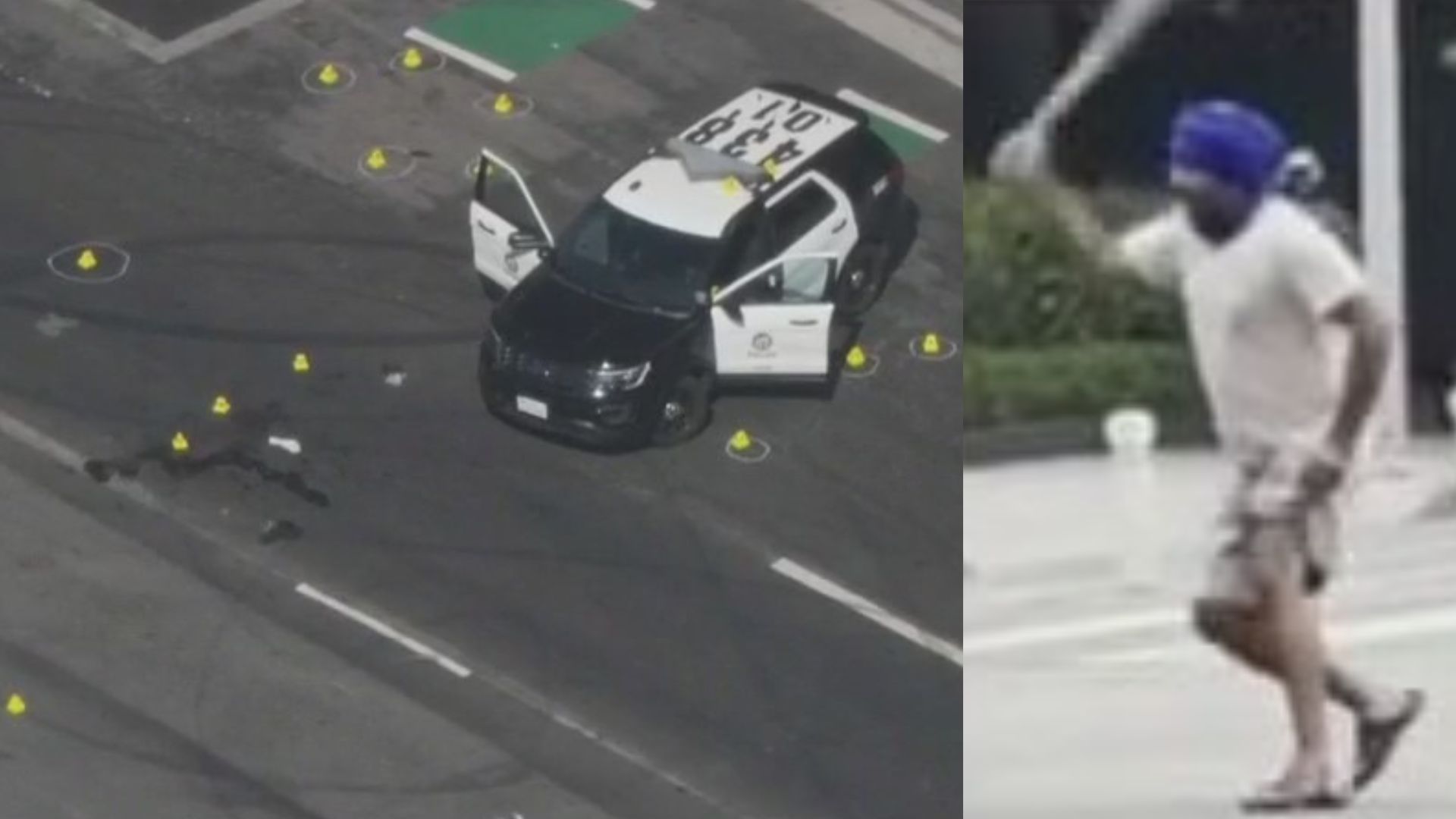 Man swings machete outside Crypto.com Arena