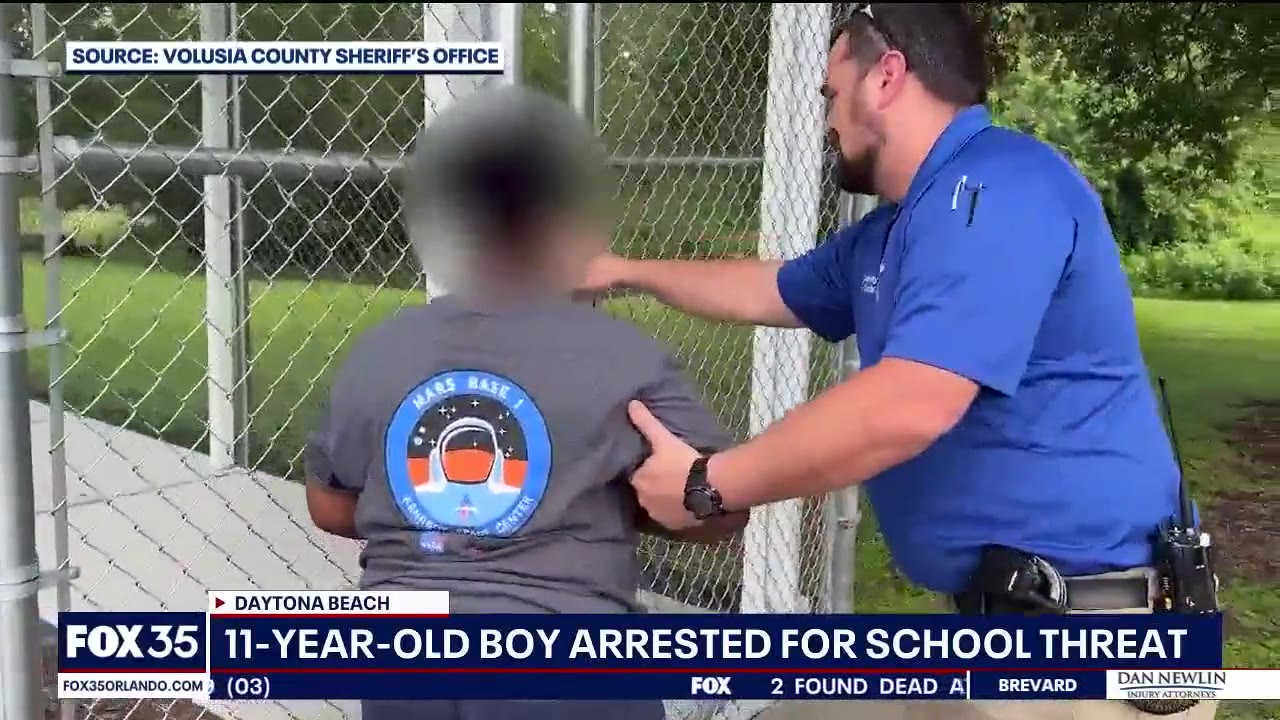 11-year-old boy arrested for school threats in Volusia
