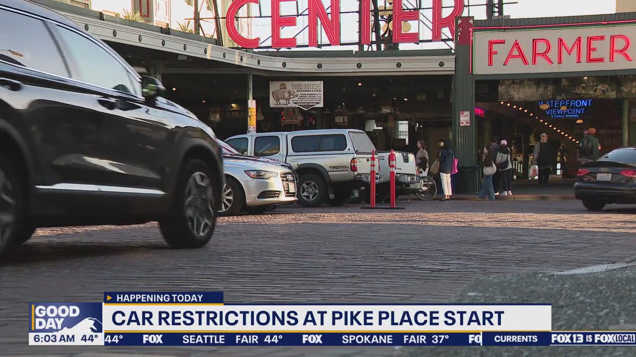 Car restrictions at Pike Place start Wednesday
