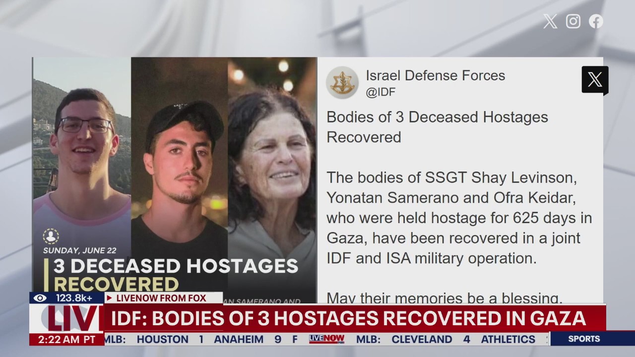 IDF: bodies of hostages recovered in Gaza