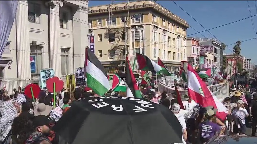 Pro-Palestine protests take over San Francisco streets a year after Hamas attacks