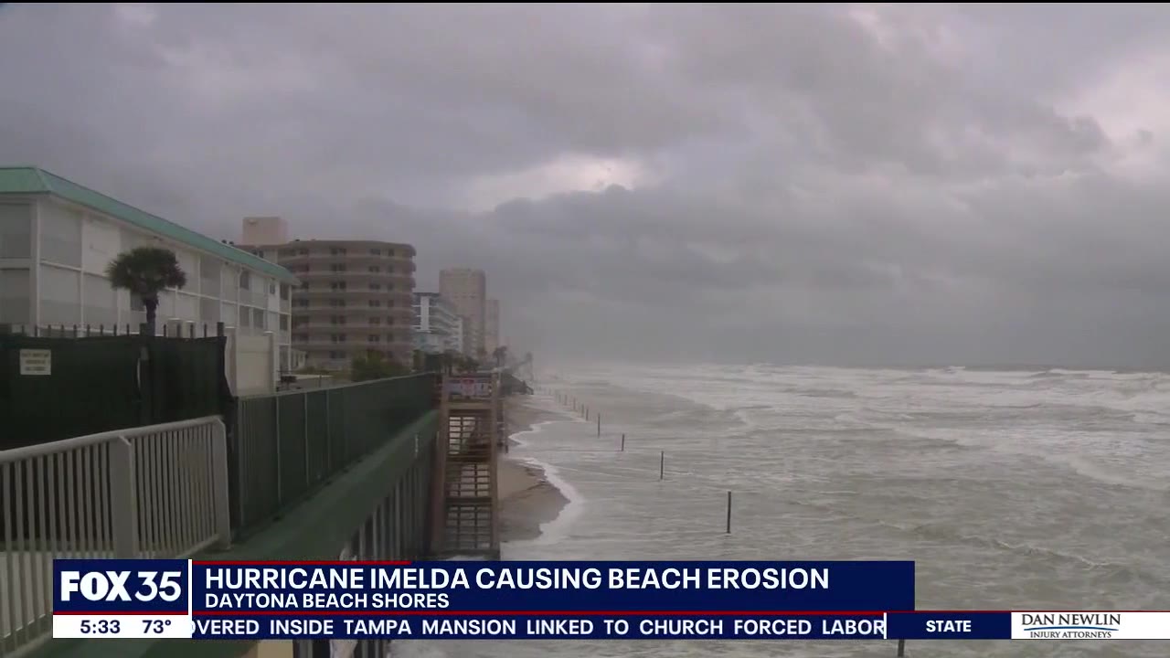 Hurricane Imelda causing beach erosion in Volusia County