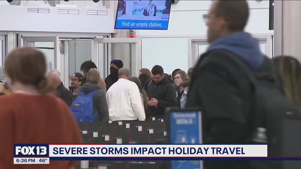 Severe storms impact holiday travel