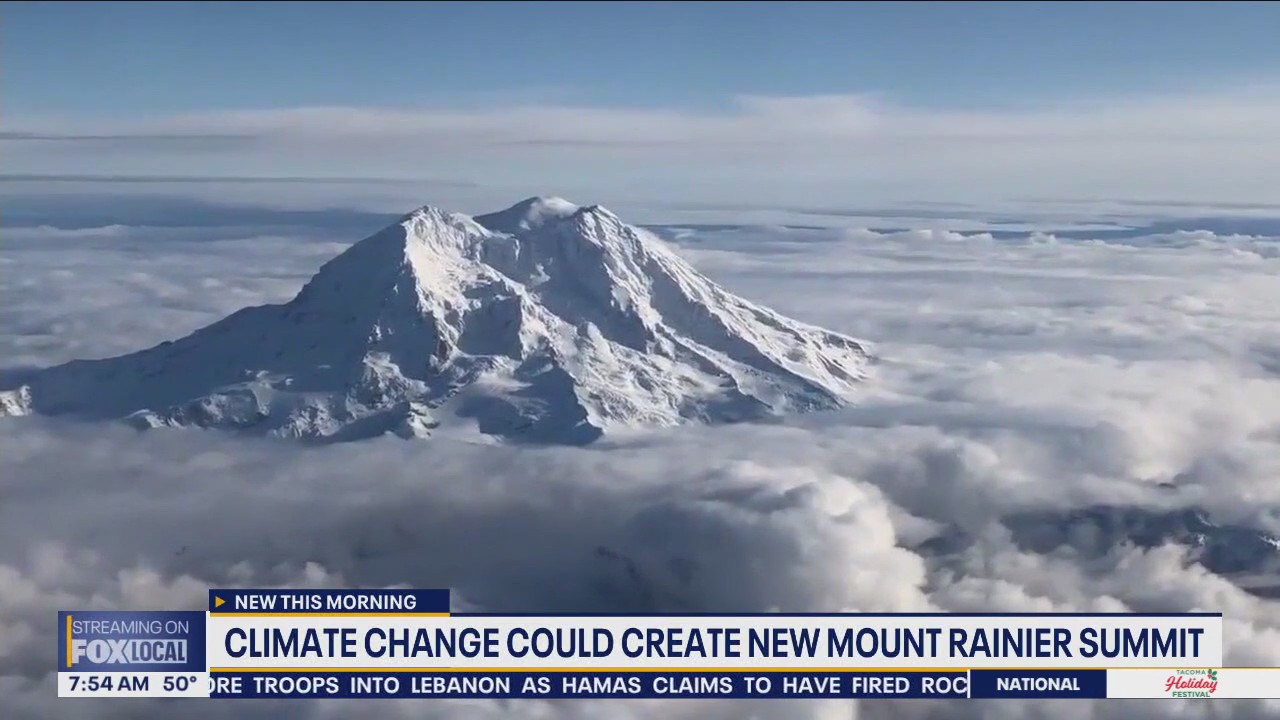 Climate change could create new Mount Rainier summit