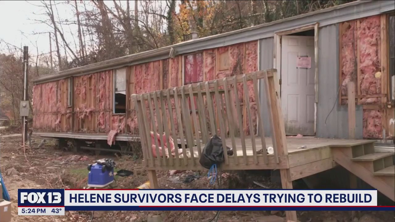 Helene survivors face delays trying to rebuild