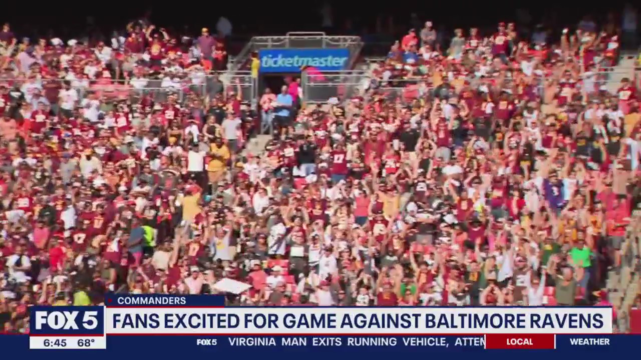 Washington Commanders fans excited to take on Baltimore Ravens