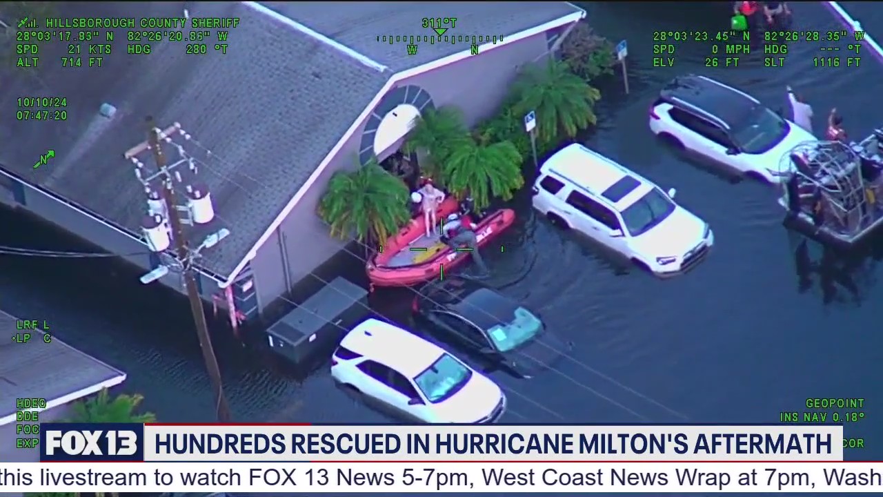 Hundreds rescued in aftermath of Hurricane Milton